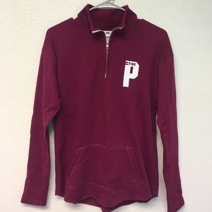 Maroon PINK 3/4 zip
